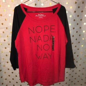 NWT Torrid black & red shirt 0